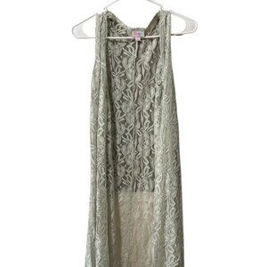 LuLaRoe Women Size Small Lace Crocheted Open Front Duster Boho Festival Witchy